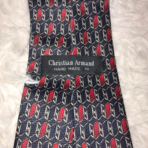 Christian Armand tie blue and red - Picture 3 of 4